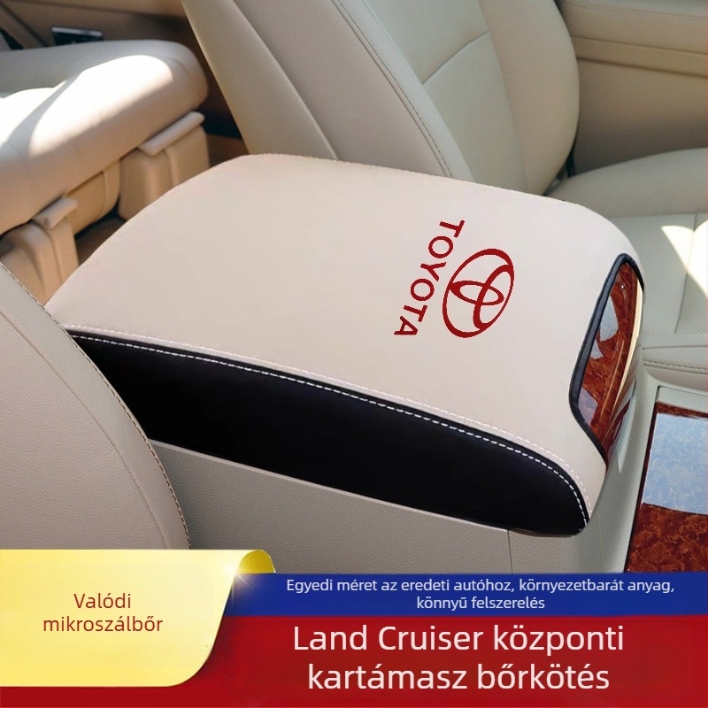 Toyota Land Cruiser középső kartámasz fedél – valódi mikroszálas bőr, testreszabható, kompatibilis a Land Cruiserrel