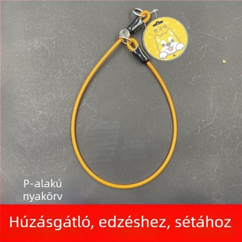 Egyszínű acélsodronyos kutyanyakörv lánccal, minden méretű kutyáknak