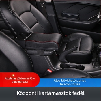 Univerzális autó középkonzol fedél emelt magasságú párnával és tárolórekesszel