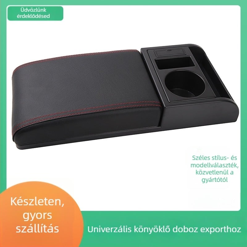 Univerzális autó középkonzol fedél emelt magasságú párnával és tárolórekesszel