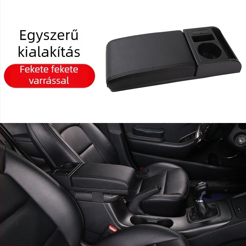 Univerzális autó középkonzol fedél emelt magasságú párnával és tárolórekesszel