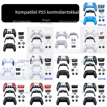 PS5 kontrollerhez cserélhető ház – ABS+PC anyag, kompatibilis a PS5 kontrollerrel, modellek 010/020/030/040/050, súly 65,5 g