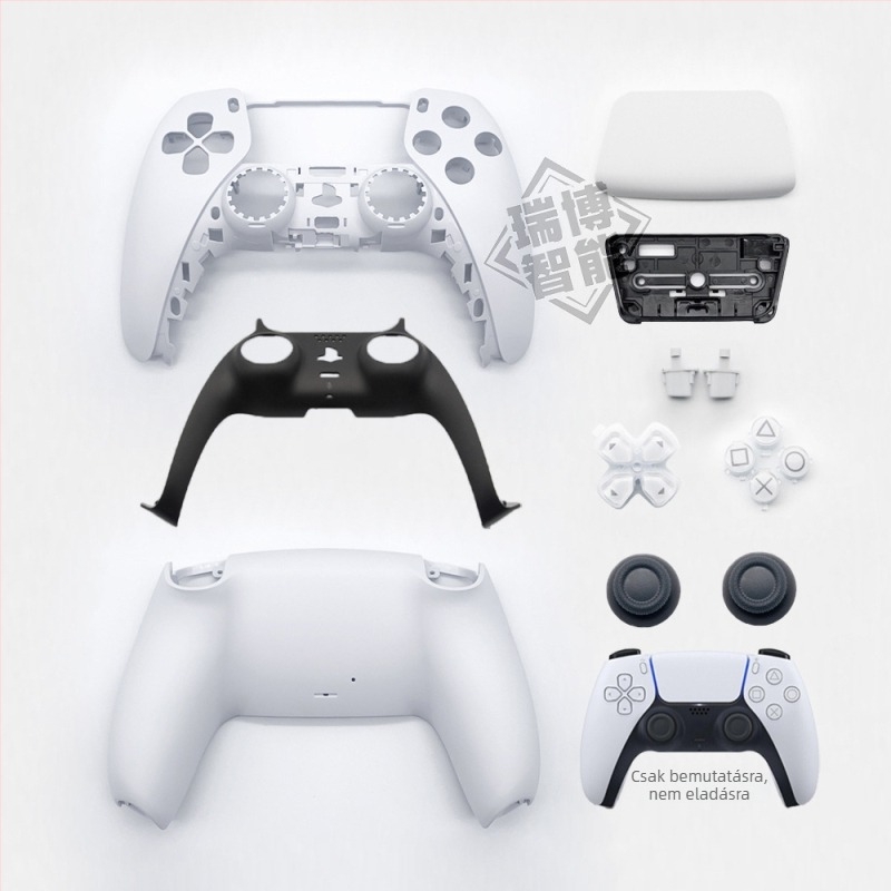 PS5 kontrollerhez cserélhető ház – ABS+PC anyag, kompatibilis a PS5 kontrollerrel, modellek 010/020/030/040/050, súly 65,5 g