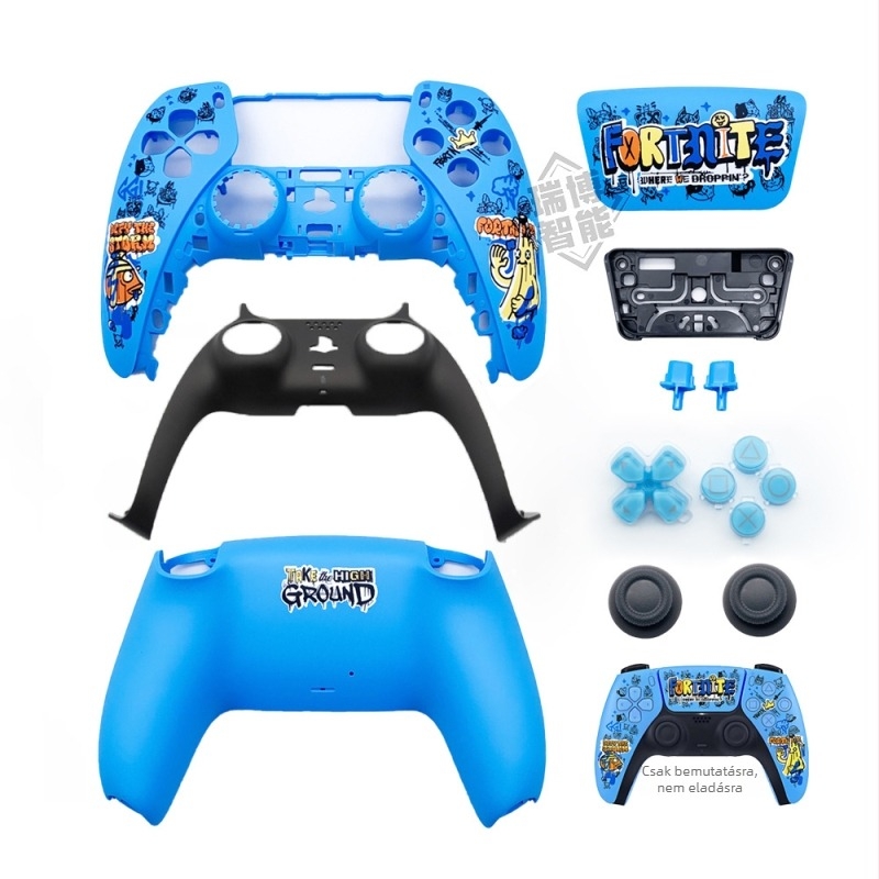 PS5 kontrollerhez cserélhető ház – ABS+PC anyag, kompatibilis a PS5 kontrollerrel, modellek 010/020/030/040/050, súly 65,5 g