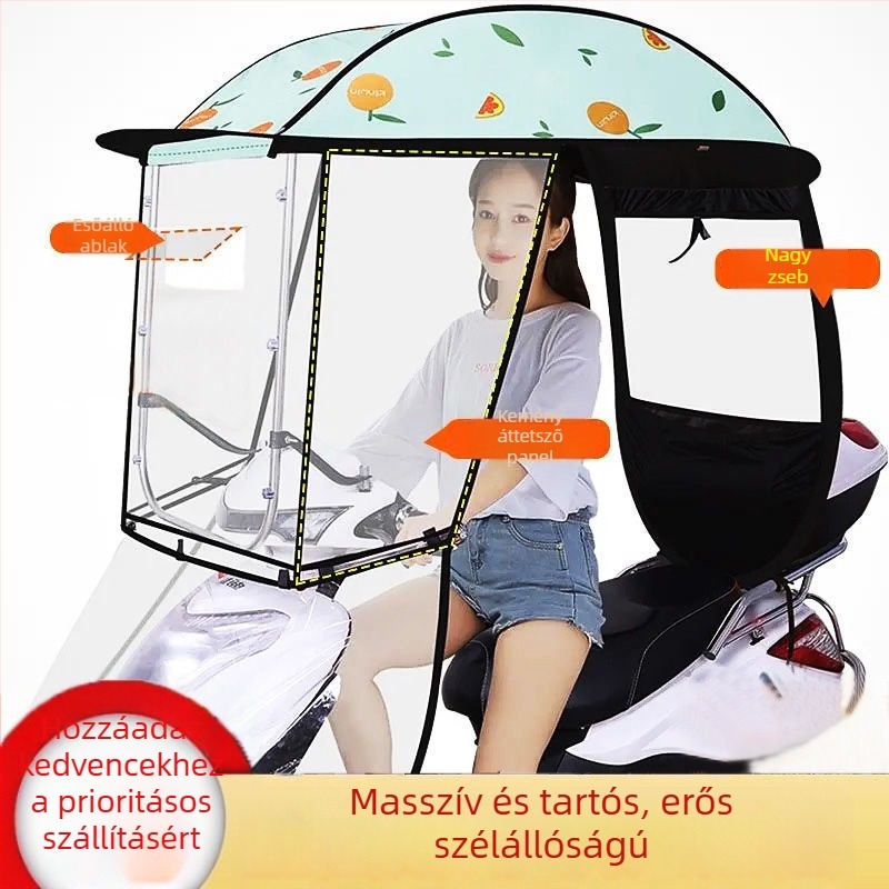 Elektromos jármű napernyő, gyorsan kihúzható, 7 alakú kialakítás, UV védelem Pa+++