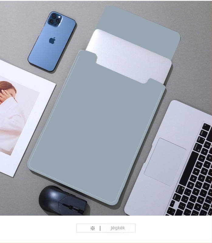 MacBook védőtaska és tároló készlet, vékony, nem mágneses, bőrhatású