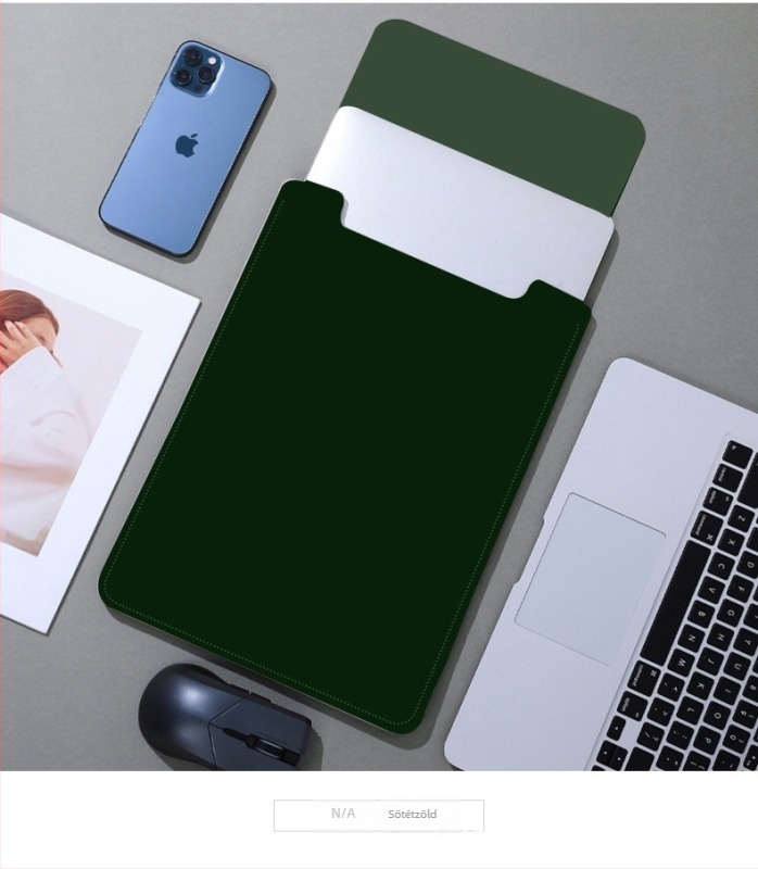 MacBook védőtaska és tároló készlet, vékony, nem mágneses, bőrhatású