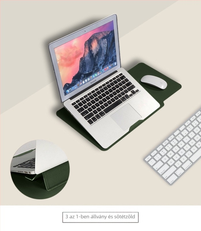 MacBook védőtaska és tároló készlet, vékony, nem mágneses, bőrhatású