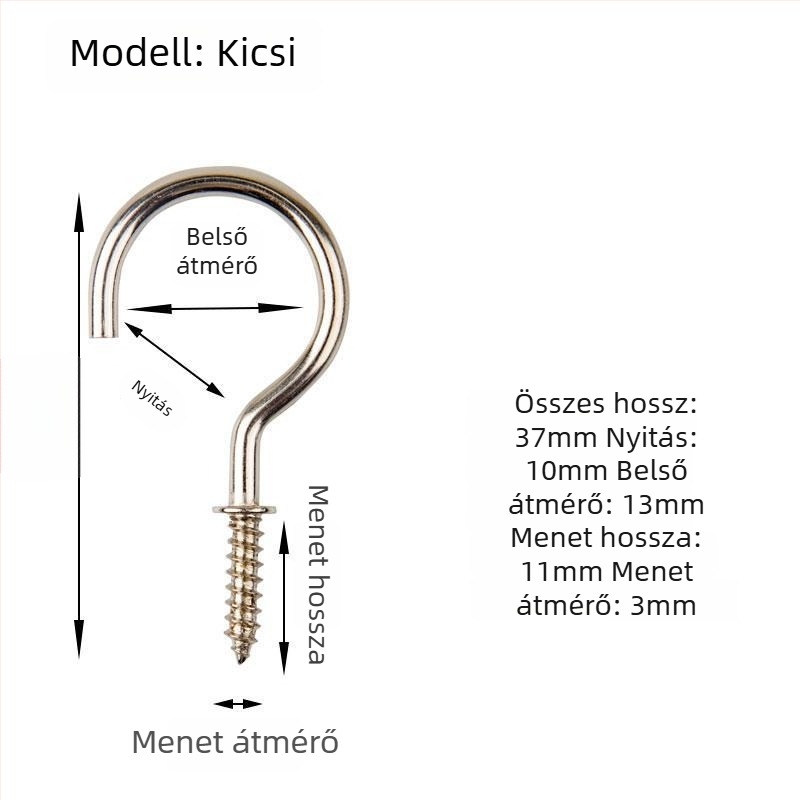 Kovácsoltvas pohárhorgok, 10 darabos készlet önmetsző csavarokkal, modern és letisztult stílus, teherbírás 3–5 kg