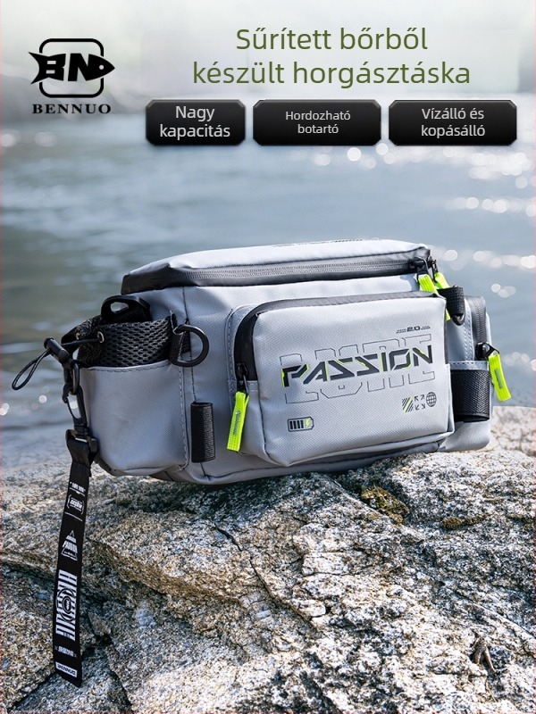Benno vízálló csalihordó táska – Többfunkciós övtáska horgászathoz, membrán anyag, a csalihordozásra, vezeték és bot- illetve orsórendezésére