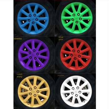 Autókerék festék készlet lehúzható filmmel a kerék színének megváltoztatásához, kézi és szórófestés