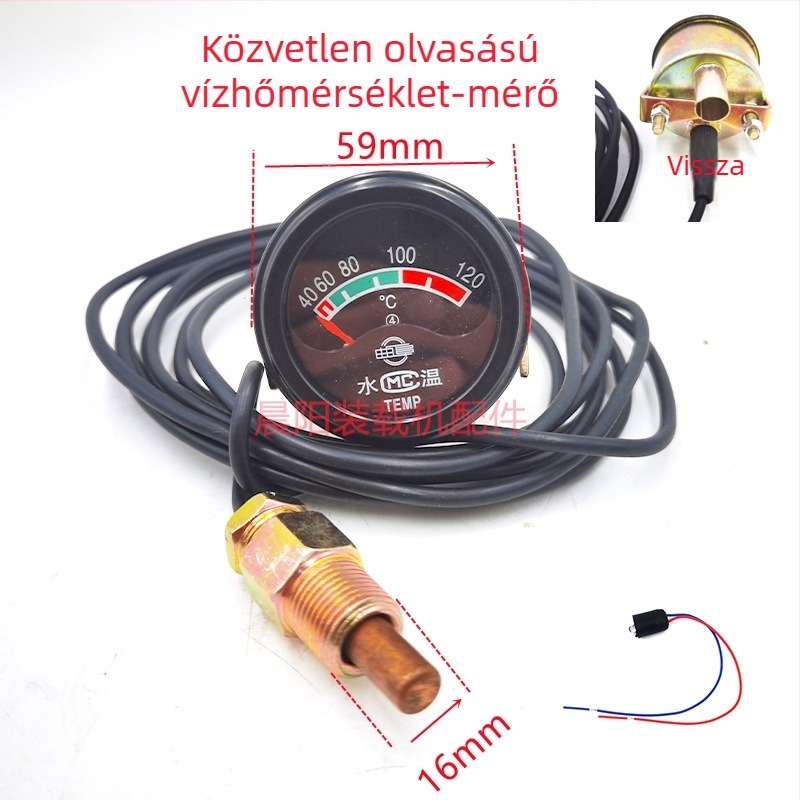 Többfunkciós műszerpanel vízhőmérséklet, olajnyomás, ampermérő, nyomaték és légnyomás méréseire (Model 123)