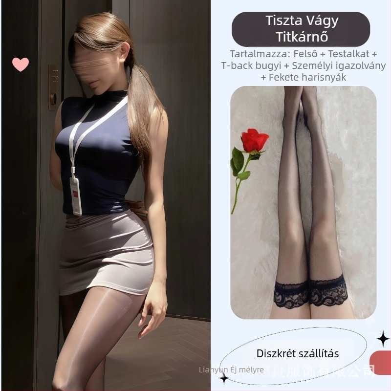 Női számára titkos szerepjáték bodysuit és egyenruha fehérnemű készlet, poliészter 90–95%, 2025 tavasz