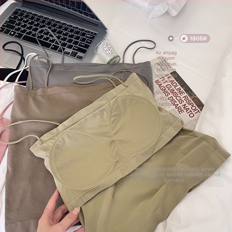 Női camisole moldált poharakkal, légáteresztő, magas rugalmasságú anyag, külső viselet, belső tartással