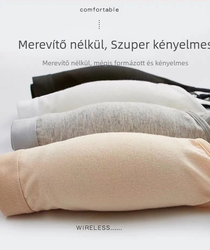 100% pamut sportos csőtop fix kosarakkal és beépített melltartóval, vállpántok nélkül, szép hátsó dizájnnal