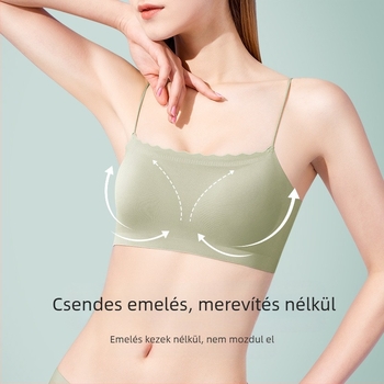 Meiya Ting varrat nélküli melltartó rögzített dupla vállpántokkal, teljes kosár, vékony formázott kosár, légáteresztő anyag 72% nylon / 28% spandex