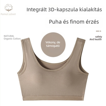Yumei 109 Pamut csőtopmelltartó nőknek, merevítő nélkül, teljes kosár, közepes kosárforma, légáteresztő hátsó tartás, tavasz 2024