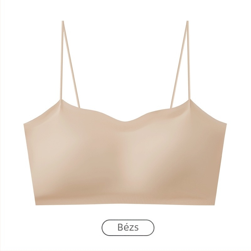 Vékony vállpántos camisole melltartó slip ruhákhoz, könnyű párnázással, szép hátsó rész, légáteresztő nylon