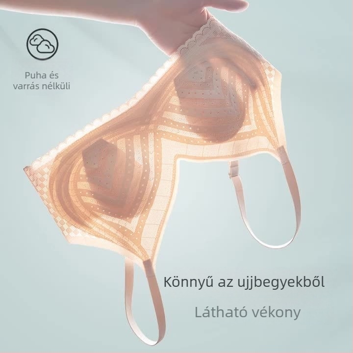 Nyárra tervezett ultra vékony, egydarabos, varrat nélküli éjszakai melltartó acélgyűrű nélkül, kosarai nyúlfül formájúak