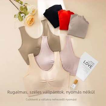 Pluszméretű latex egybeépített melltartó szoptatáshoz, fix kosaras, sportos női alsóruha