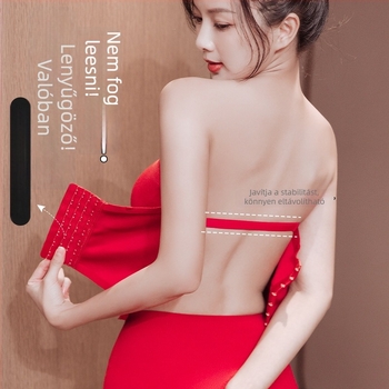 Vállpánt nélküli formázó fehérnemű, csúszásmentes, egyrészes, 3/4 kosár, vékony formázó kosár, nylon/Lycra