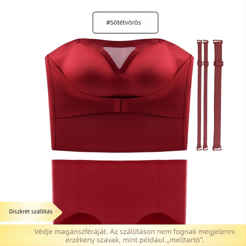 Vállpánt nélküli formázó fehérnemű, csúszásmentes, egyrészes, 3/4 kosár, vékony formázó kosár, nylon/Lycra