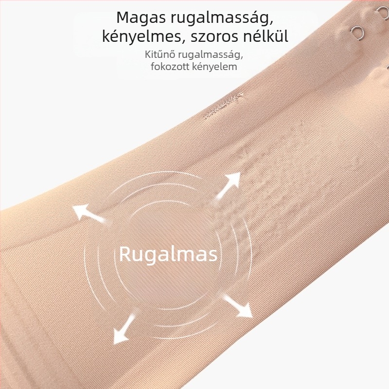 Váll nélküli melltartó kis mellemhez, csúszásmentes, push-up hatás, 3/4 kosár, levehető pántok, varrat nélküli nejlon