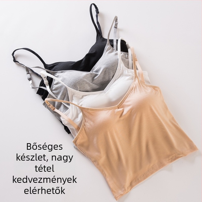 Modál anyagú vállpánt nélküli melltartó, vékony formázott kosarakkal és beépített párnázással, hát nélküli