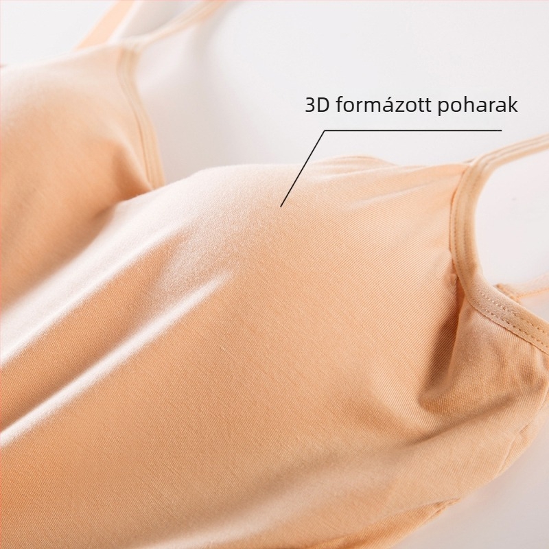 Modál anyagú vállpánt nélküli melltartó, vékony formázott kosarakkal és beépített párnázással, hát nélküli