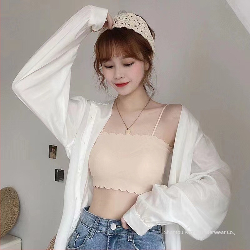Jégselyem bandeau top, szép hátsóval, könnyű, női top