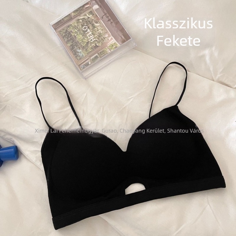 Női pamut cami felső beépített vékony kosárakkal, nyitott hátsó kialakítás, formázó hatás