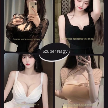6 cm vastag párnázású strapless melltartó, kis mellhez, push-up, varrat nélküli, csúszásmentes, 3/4 kosár