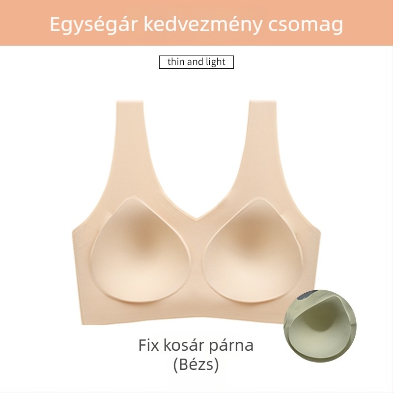 Varrás nélküli női melltartó – teljes kosár, pánt nélküli top, párnázott, sportos stílus, nagy méretek