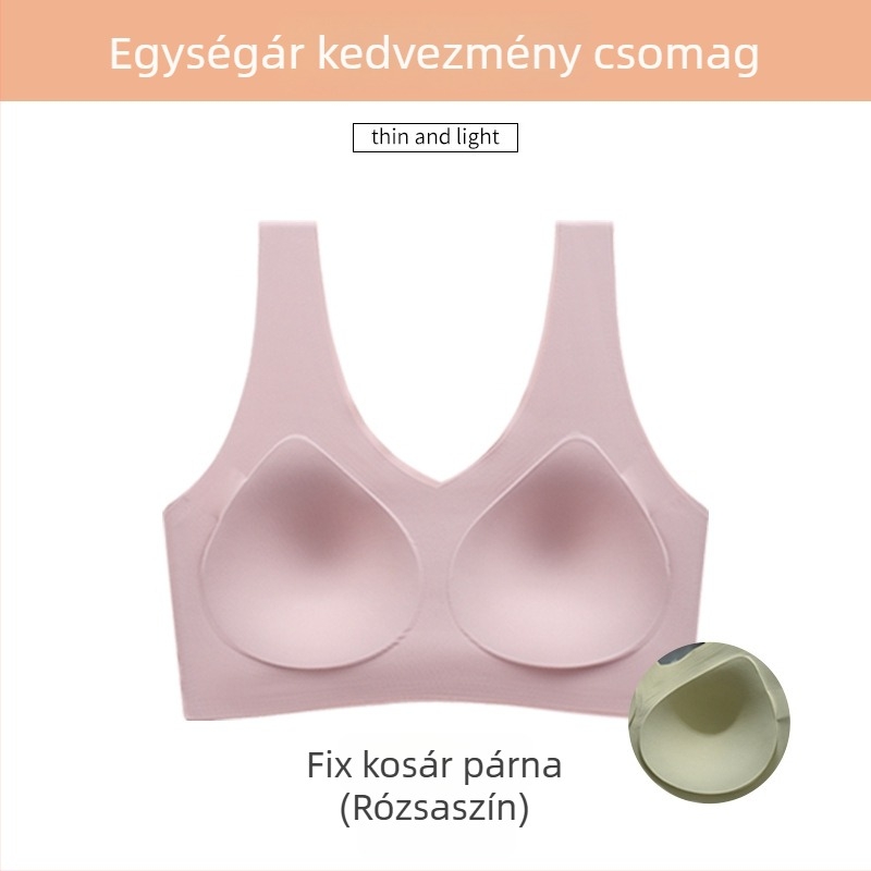 Varrás nélküli női melltartó – teljes kosár, pánt nélküli top, párnázott, sportos stílus, nagy méretek
