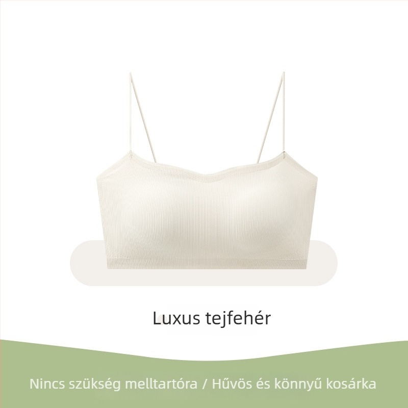 Nyári hát nélküli melltartó vékony pántokkal, gyűjtő hatással a kis mellekhez, varrat nélküli, ideális spagetti pántos ruhákhoz