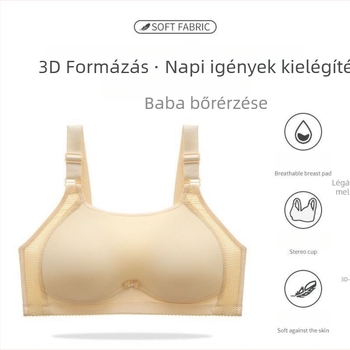 Nylon váll nélküli melltartó, 3/4 kosár, összeszűkítő hatású, lélegző, varratmentes
