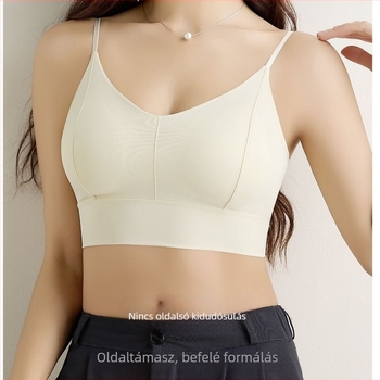 2221 Bandeau melltartó ice silk anyagból, push-up, fix kosár, kényelmes és sokoldalú