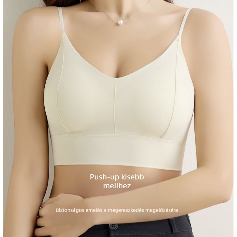 2221 Bandeau melltartó ice silk anyagból, push-up, fix kosár, kényelmes és sokoldalú