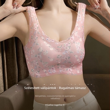 Ice Silk seamless push-up melltartó, merevítő nélkül, lélegző hátsó panel, tubus-top dizájn, anti-sag nyári futáshoz