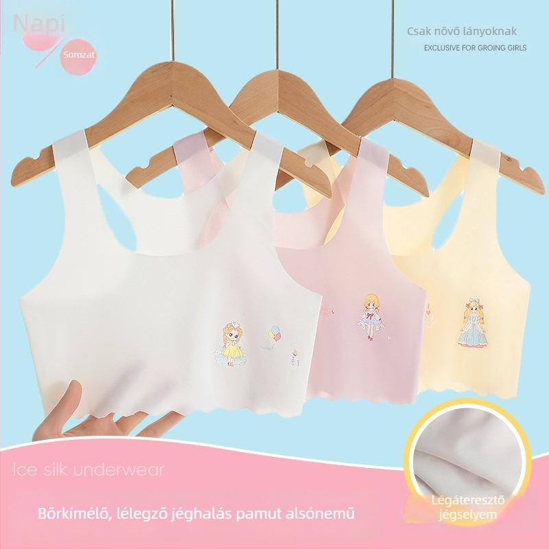 Varrás nélküli nylon melltartó lányoknak 8 év felett – nyár, tavasz, ősz