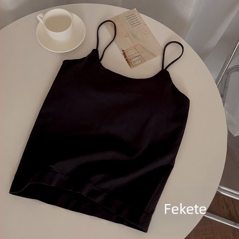 Női vállpántos top mellkas párnával, nylon-spandex anyag, karcsú vonal, nagy rugalmasság