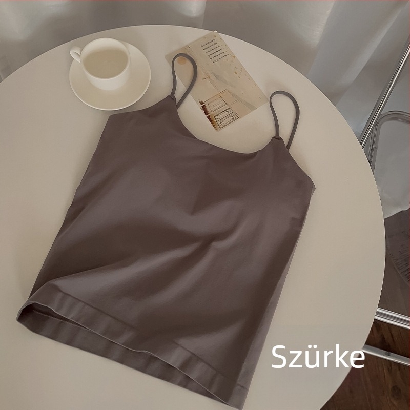 Női vállpántos top mellkas párnával, nylon-spandex anyag, karcsú vonal, nagy rugalmasság