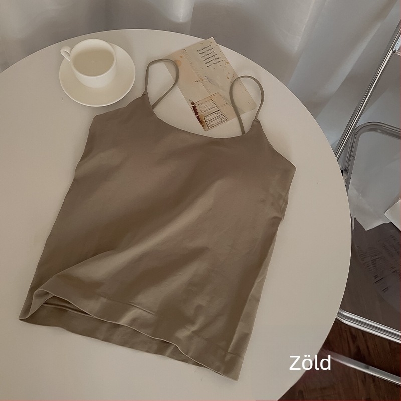 Női vállpántos top mellkas párnával, nylon-spandex anyag, karcsú vonal, nagy rugalmasság