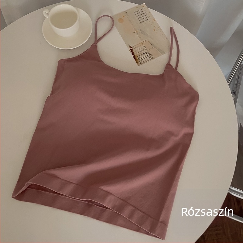 Női vállpántos top mellkas párnával, nylon-spandex anyag, karcsú vonal, nagy rugalmasság