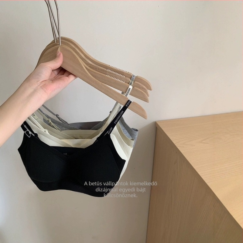 Algás hidratáló hatású push-up melltartó betűk alakú pántokkal, puha tartással, pull-on stílusban