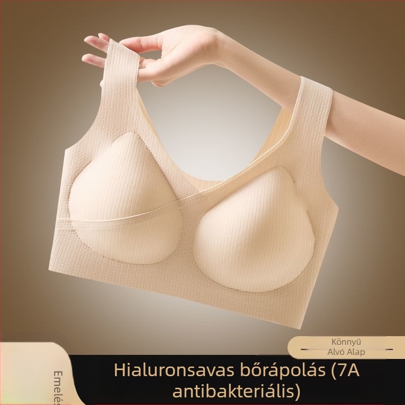 Varrat nélküli női melltartó, lélegző hátrésszel, fix kosarakkal, formázó és emelő hatású, merevítés nélkül