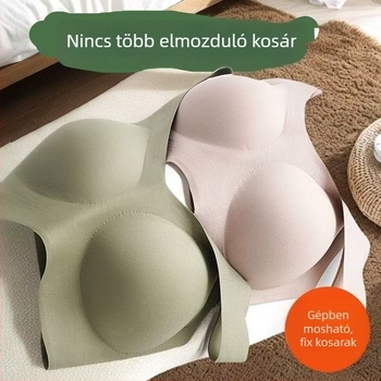 Sima varrat nélküli, egyrészes melltartó, merevített kosarakkal, plusz méret, kényelmes push-up, sportos hátsó rész
