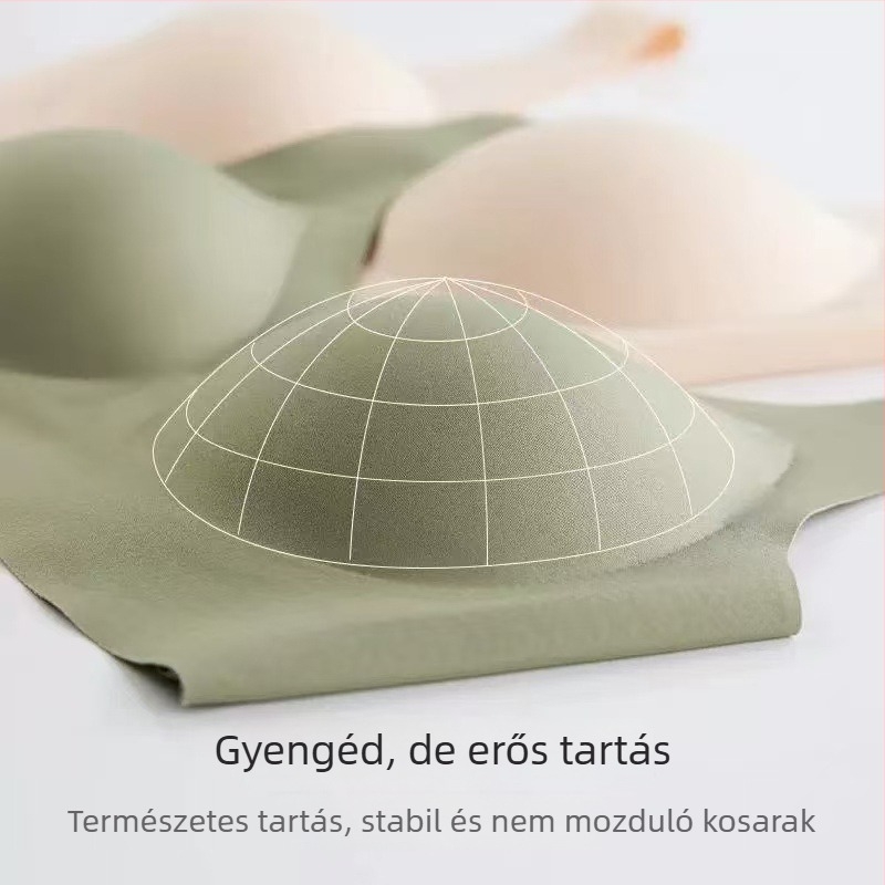 Sima varrat nélküli, egyrészes melltartó, merevített kosarakkal, plusz méret, kényelmes push-up, sportos hátsó rész