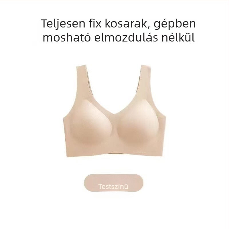 Sima varrat nélküli, egyrészes melltartó, merevített kosarakkal, plusz méret, kényelmes push-up, sportos hátsó rész