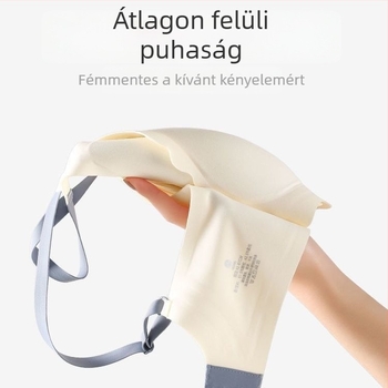 Varrás nélküli, drót nélküli melltartó zselés csíkkal, légáteresztő, 3/4 kosár, három soros kapocs